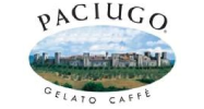 A picture of the logo for paciugo gelato caffe.