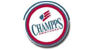 A round logo of champps americana.