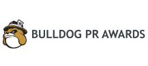 A bulldog pr agency logo with the words bulldog pr agency in front of it.