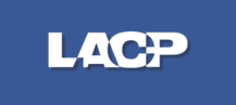 A blue background with the word lacf in white letters.